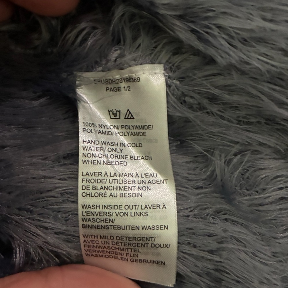 Lord & Taylor Grey Eyelash Material Open Front Cardigan Cozy Vibes - Picture 4 of 4